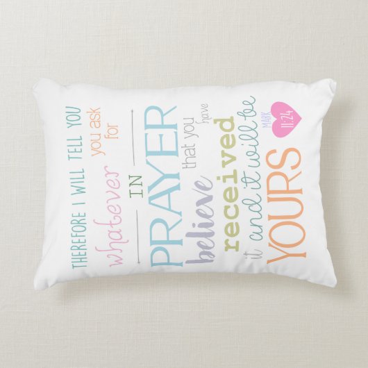 信じ祈りの言葉マーク11-24 アクセントクッション (正面)