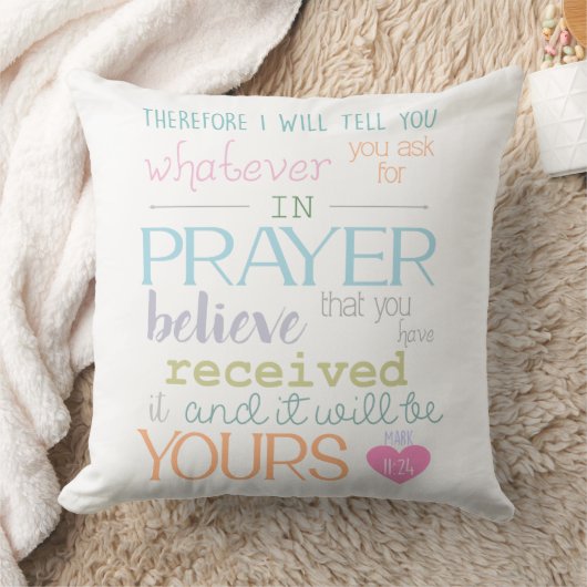 信じ祈りの言葉記号11-24 クッション (ブランケット)