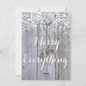 信じ素朴木の輝きがクリスマス シーズンカード (裏面)