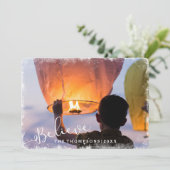 信じ素朴Christmas Snow Holiday Photo シーズンカード (スタンド正面)