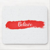 信じ絵を描文字 マウスパッド (正面)