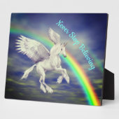 信じ続けて 夢の実現を願う 飛べるユニコーン フォトプラーク (側面)