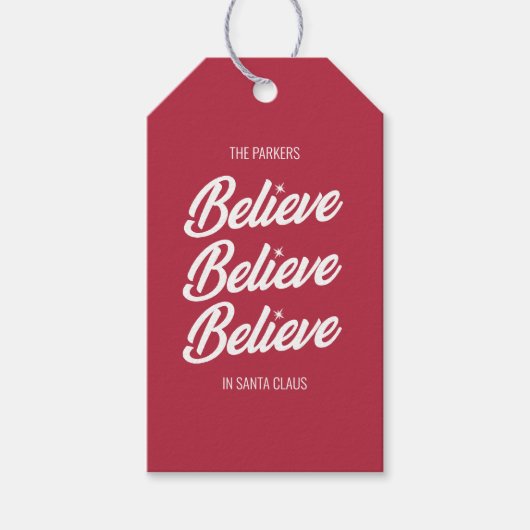 信じ編集可能 ギフトタグ (正面)