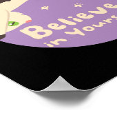 信じ自分でかわいいする猫のポーズ ポスター (角)