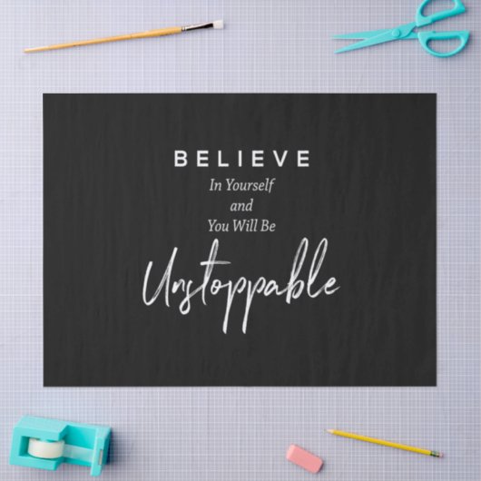 信じ自分でやれば止められない 薄葉紙 (クラフト)