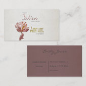 信じ自分で、信じられない錆びフローラ 名刺 (正面/裏面)