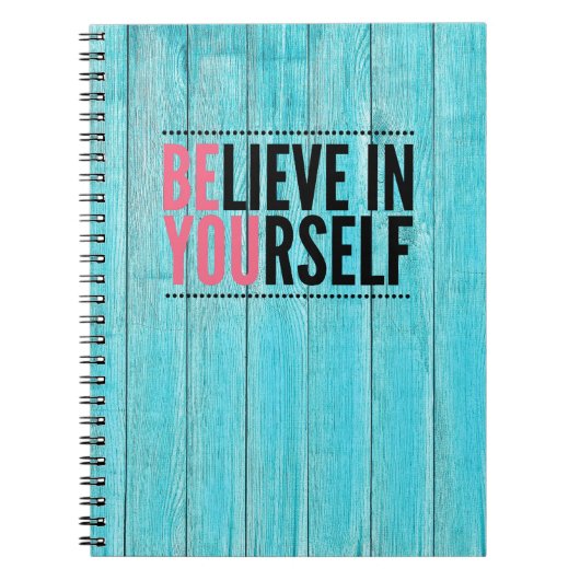 信じ自分のノートブやる気を起こさせるック ノートブック (正面)