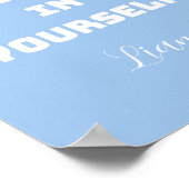 信じ自分の壁の芸術を励ます子供へ ポスター (角)