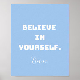 信じ自分の壁の芸術を励ます子供へ ポスター