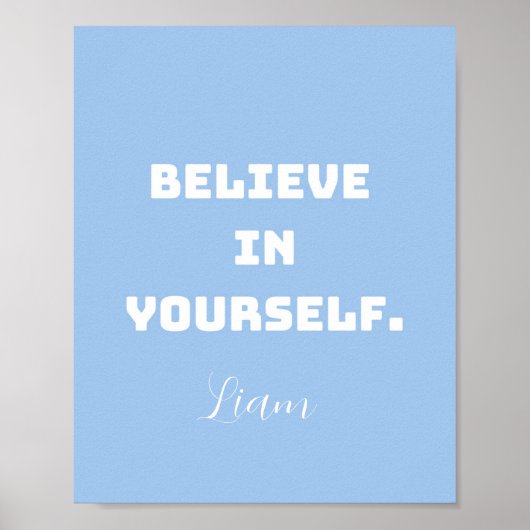 信じ自分の壁の芸術を励ます子供へ ポスター (正面)