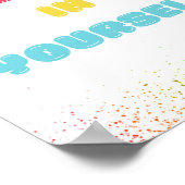 信じ自分の壁の芸術を励ます子供へ ポスター (角)