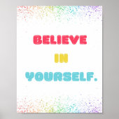 信じ自分の壁の芸術を励ます子供へ ポスター (正面)