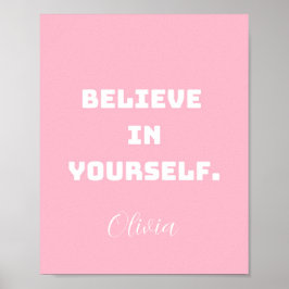 信じ自分の壁の芸術を励ます子供へ ポスター