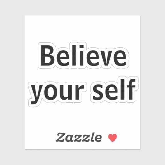 信じ自分 シール (シート)