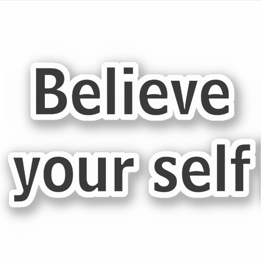 信じ自分 シール (正面)