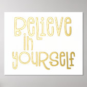 信じ自身で高級フォイルプリント 箔ポスター (正面)