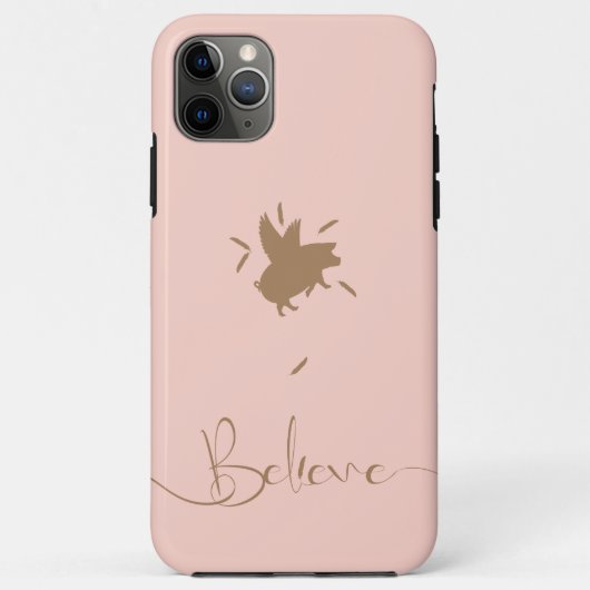 信じ落ちる豚の羽毛ケースメイトiPhoneケース Case-Mate iPhoneケース (裏面)