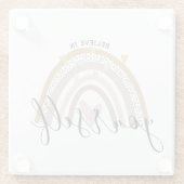 信じ虹を確前向き認する ガラスコースター (裏面)