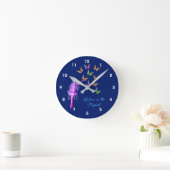 信じ蝶感動的 ラウンド壁時計 (ホーム)