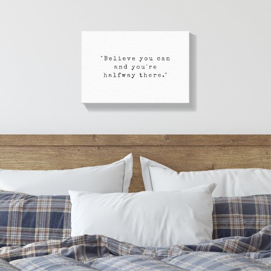 信じ行き過ぎだ引用文 キャンバスプリント (インサイチュ (寝室))
