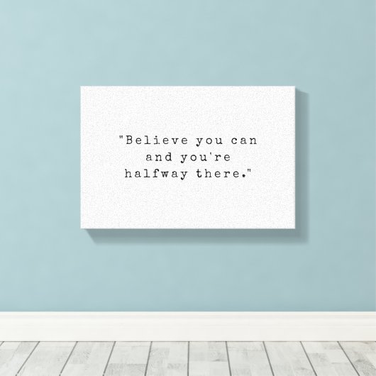 信じ行き過ぎだ引用文 キャンバスプリント (インサイチュ (ウッドフロア))