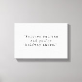 信じ行き過ぎだ引用文 キャンバスプリント (正面)