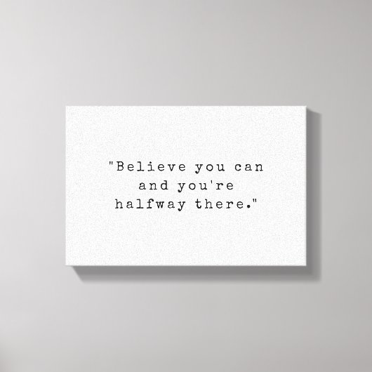 信じ行き過ぎだ引用文 キャンバスプリント (正面)