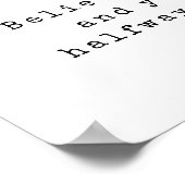 信じ行き過ぎだ引用文 ポスター (角)