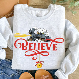 信じ表現Christmas Train Matching Family スウェットシャツ