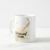 信じ達成する コーヒーマグカップ (正面左)