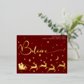信じ金ゴールドエレガントカード 箔シーズンポストカード (立ち正面)