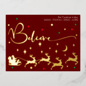 信じ金ゴールドエレガントカード 箔シーズンポストカード (正面)