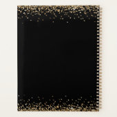 信じ金ゴールドグリッター2024モノグラム名ブラック プランナー手帳 (裏面)