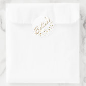 信じ金ゴールドスターのクリスマス ラウンドシール (バッグ)