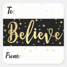 信じ金ゴールド星クリスマスカスタムラベルラベル