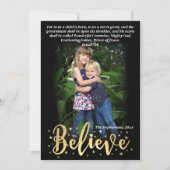 信じ金ゴールド聖書聖句の写真 シーズンカード (正面)