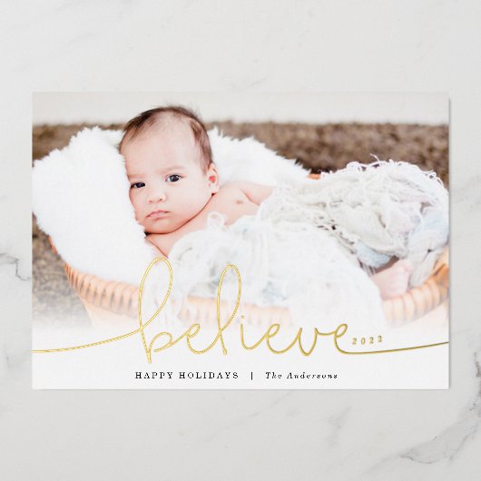 信じ金ゴールド 箔シーズンカード (正面)