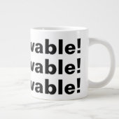 信じ難い嘘コーヒーカップ赤黒 ジャンボコーヒーマグカップ (右)