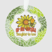 信じ難い義理の娘、ヒマワリとミツバチ オーナメント (正面)