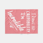 信じ難おもしろいい言遊葉のウィッティジョークユーモアピンク  フリースブランケット (正面(横))