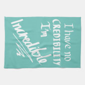 信じ難おもしろいい言遊葉のウィッティ・ジョーク・ユーモア・グリーン キッチンタオル (横)