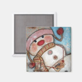 信じ雪だるま マグネット (正面/裏面)