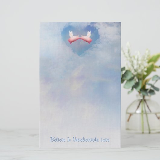 信じ飛んでいるてキスをするい信じる愛の豚 便箋 (スタンド正面)