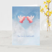 信じ飛んでいる難い愛 カード (黄色い花)