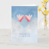 信じ飛んでいる難い愛 カード (黄色い花)