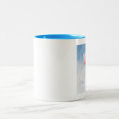 信じ飛んでいる難い愛 ツートーンマグカップ (中央)