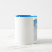 信じ飛んでいる難い愛 ツートーンマグカップ (中央)