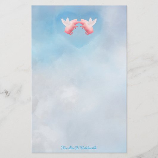 信じ飛んでいる難い愛 便箋 (正面)