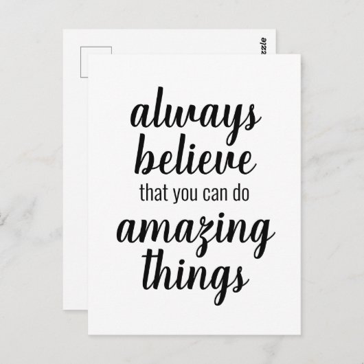 信じ驚くこ感動的と ポストカード (正面/裏面)