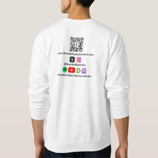 信じ髭に スウェットシャツ (裏面)